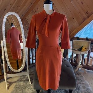 Elegant Orange Women's Dress